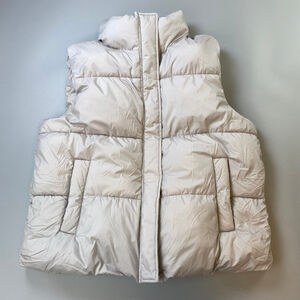 Mondetta Puffer Vest Women’s XL Beige Pockets Eco Utility Gorpcore Layering